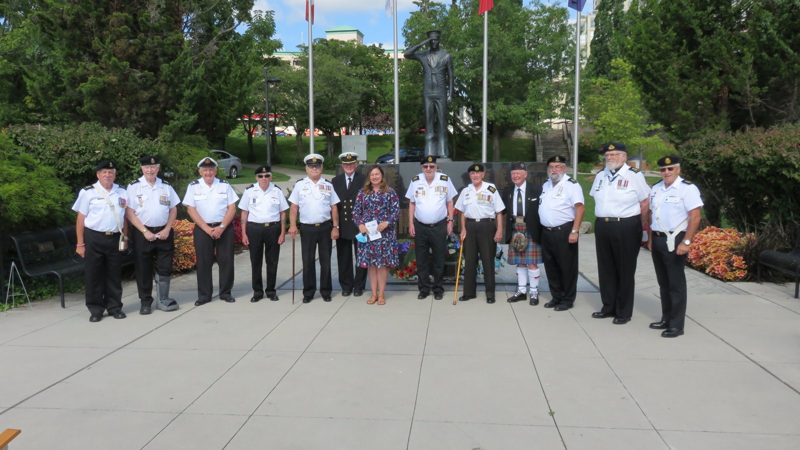 The assembled company