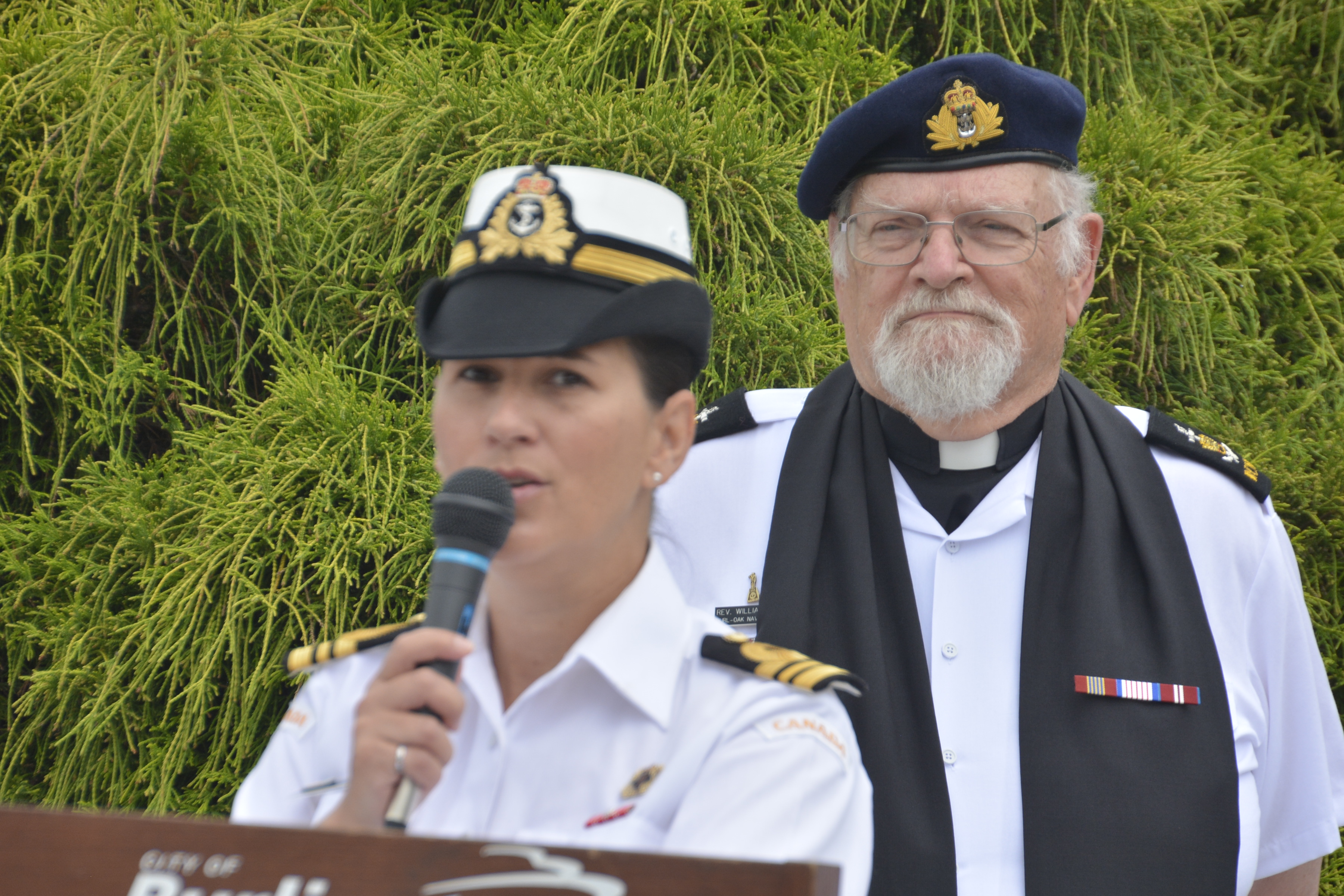 LCdr Sowa makes remarks